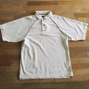 FootJoy Men's Vintage Golf Short Sleeve Polo Shirt Size Small White Maroon